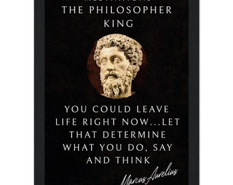 Inspirational Poster, Framed Poster, Home Decor, Stoic Poster, Stoicism, Marcus Aurelius Quote, Philosophical Poster