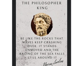 Inspirational Poster, Framed Poster, Home Decor, Stoic Poster, Stoicism, Marcus Aurelius Quote, Philosophical Poster