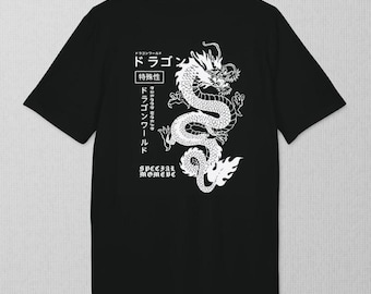 Unisex Japanese Dragon Graphic T-shirt