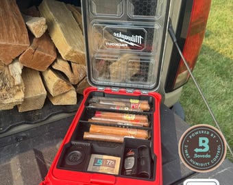 Zigarrenhumidor-Einsatz für Milwaukee PACKOUT Low Profile Organizer | Präzise Passform, herausnehmbare Trennwände, Hygrometer und Feuchtigkeitsregler inklusive