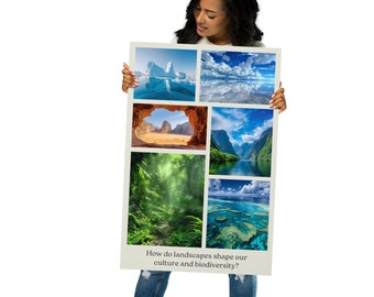 Landscapes Beyond Imagination - Educational Geography Poster for Classroom