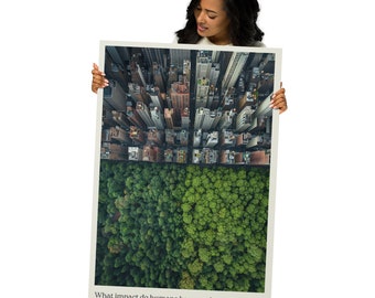 Marks We Leave Behind - Sustainability and Environmental Impact Classroom Poster