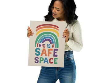 Inclusion School Counseling Office Decor Posters Counselor Wall Art Sign Psychologist Safe Space Social Worker Door Therapy Poster Classroom