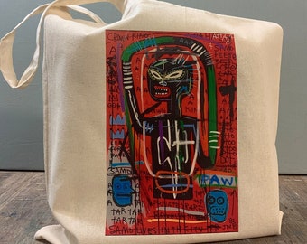 Basquiat - Cotton Bag - EU Product - Limited Edition  - Collectors Item - Art - Modern Art - Neo Expressionism