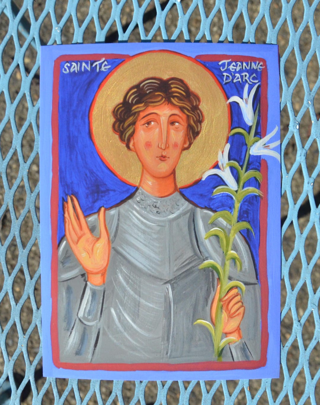 Saint Joan of Arc Icon Art Print 5" X 7"| Catholic Orthodox Christian ...