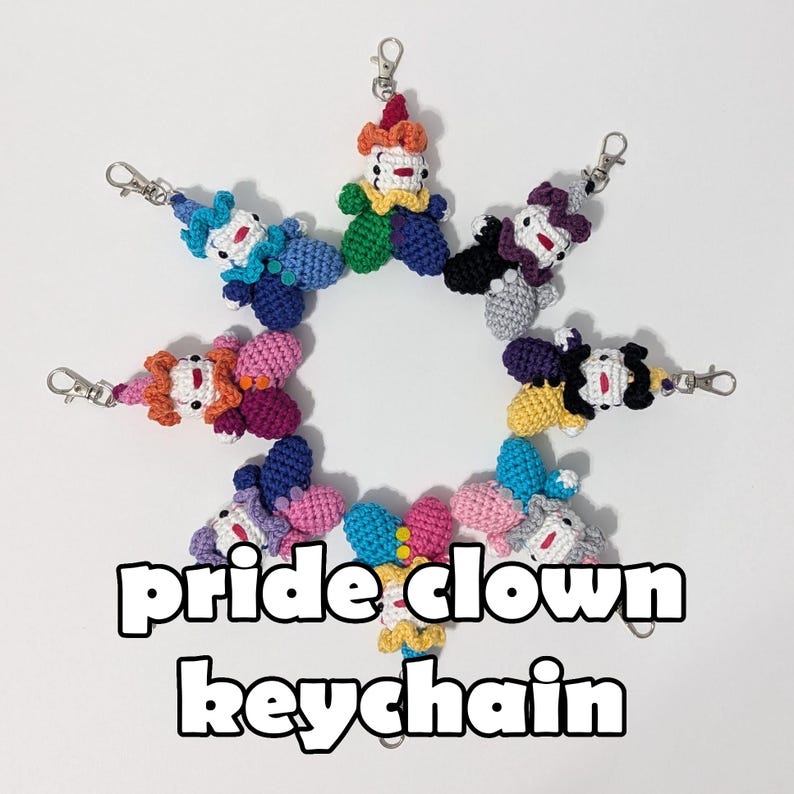 Pride Clown Keychain || Unique Bag Charm bild 1