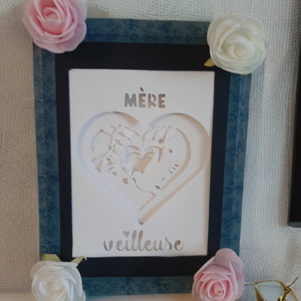 Cadre " Mère veilleuse " fêtes des mères