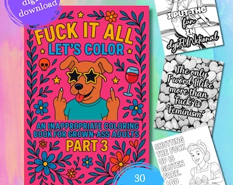 Grappig vloekwoord kleurboek | Sassy humor voor volwassenen (digitale download)