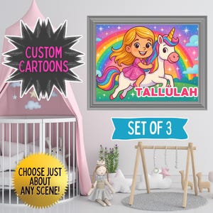 Custom Cartoon Portraits - Set of 3 – Fun Digital Art from Your Photo of Family, Pets, and more! - DIGITAL PHOTO ONLY