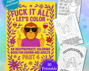 Libro para colorear con palabrotas divertidas: humor adulto picante, alivio del estrés (descarga digital)