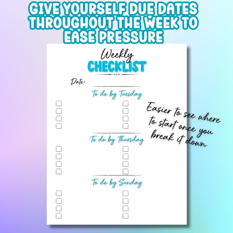 Week Checkbox Examples Printable Checklist Bundle – Daily, Weekly, Monthly Lists (PDF) - Etsy