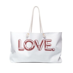 Christian Tote, Romantic Weekender Bag, Love Gift, Beach Bag, Weekend Getaway Bag, Mother&#39;s Day Gift