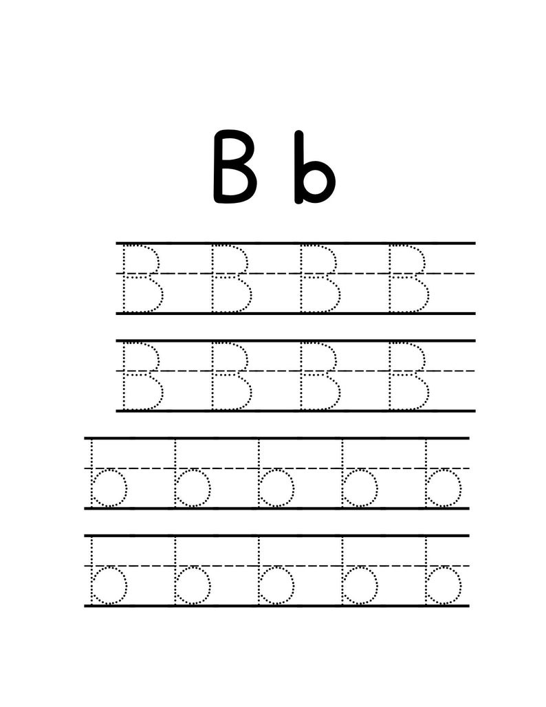 100 Printable Uppercase and Lowercase Alphabet Tracing Worksheets ...
