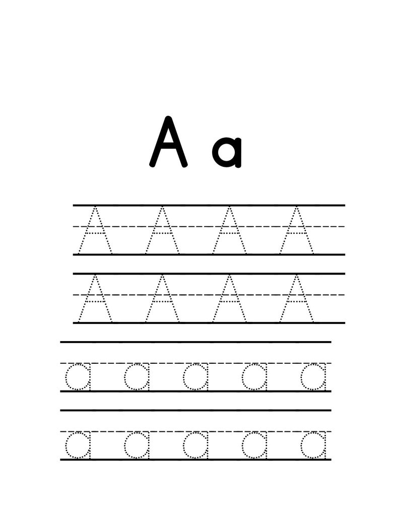 100 Printable Uppercase and Lowercase Alphabet Tracing Worksheets ...