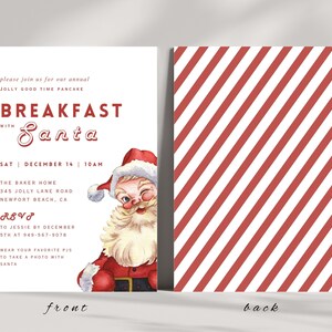 Breakfast With Santa Flyer, Christmas Party Invitation, Photos With ...