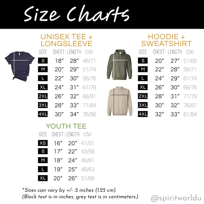the size chart for a men's jacket