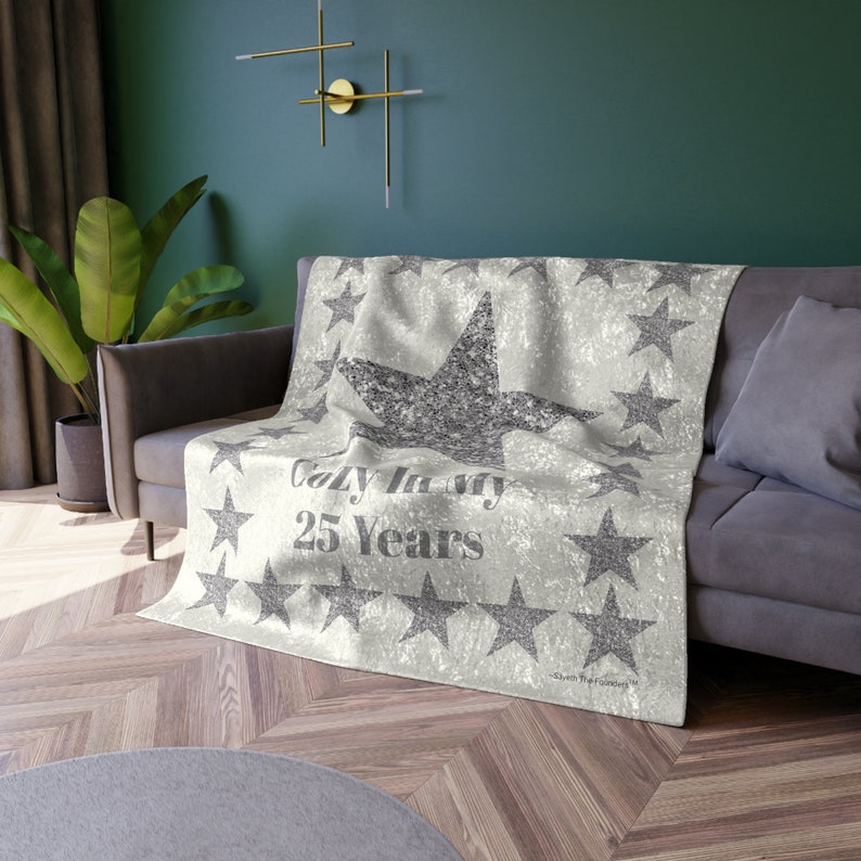 Silver Cozy in My 25 Years Crushed Velvet Blanket image 4