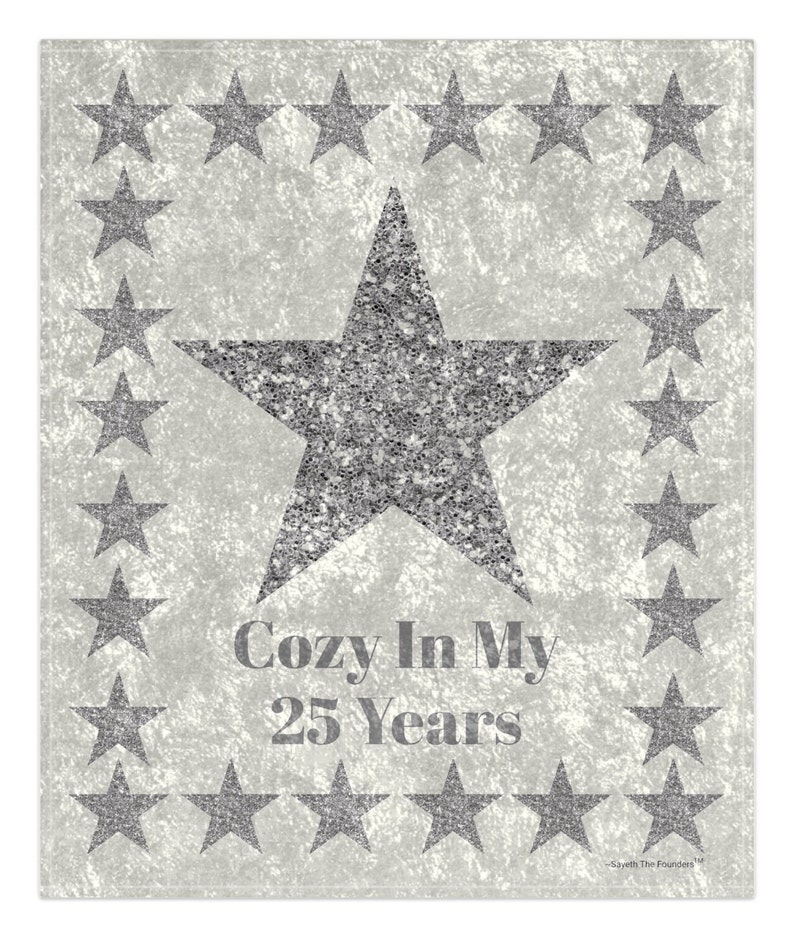 Silver Cozy in My 25 Years Crushed Velvet Blanket image 2
