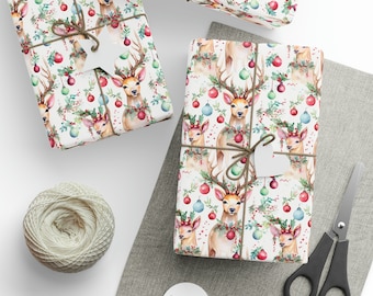 Christmas Wrapping Paper, Reindeer Wrapping Paper, Christmas Gift Wrapping, Christmas Wrap Paper, Christmas Paper