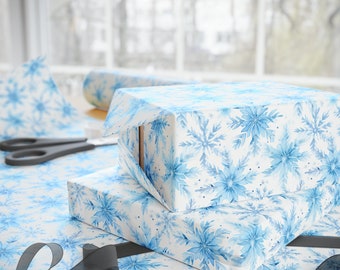 Christmas Wrapping Paper, Snowflake Wrapping Paper, Wrapping Paper, Gift Wrapping, Christmas Gift Wrap, Gift Wrap, Christmas Paper