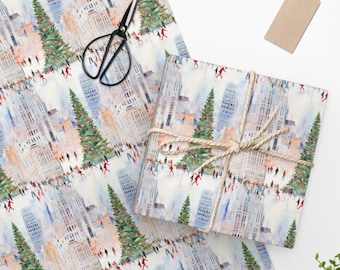 Papier d'emballage de Noël, papier d'emballage de sapin de Noël, rouleau de papier d'emballage, emballage cadeau de Noël, emballage cadeau de Noël unique, emballage