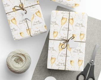 Custom Congrats Wrapping Paper, Cheers Wrapping Paper, Champagne Wrapping Paper, Toast Wrapping Paper, Congrats Gift Wrap