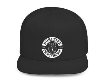 Positive Growth Lounge EST. 1983 Logo Flat Bill Snapback, Stylish Cap for Everyday Wear