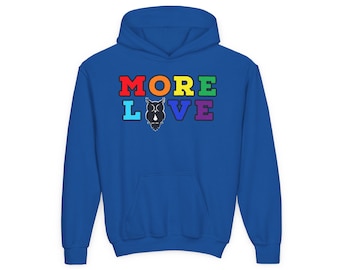 More Love Owl Youth Heavy Blend Hooded Sweatshirt - Cozy, Colorful Hoodie for Kids