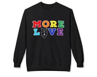 More Love Owl Unisex Midweight Softstyle Fleece Crewneck Sweatshirt