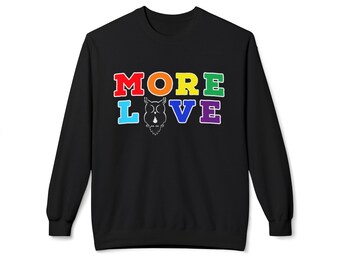 Felpa girocollo unisex in pile morbido di medio peso More Love Owl