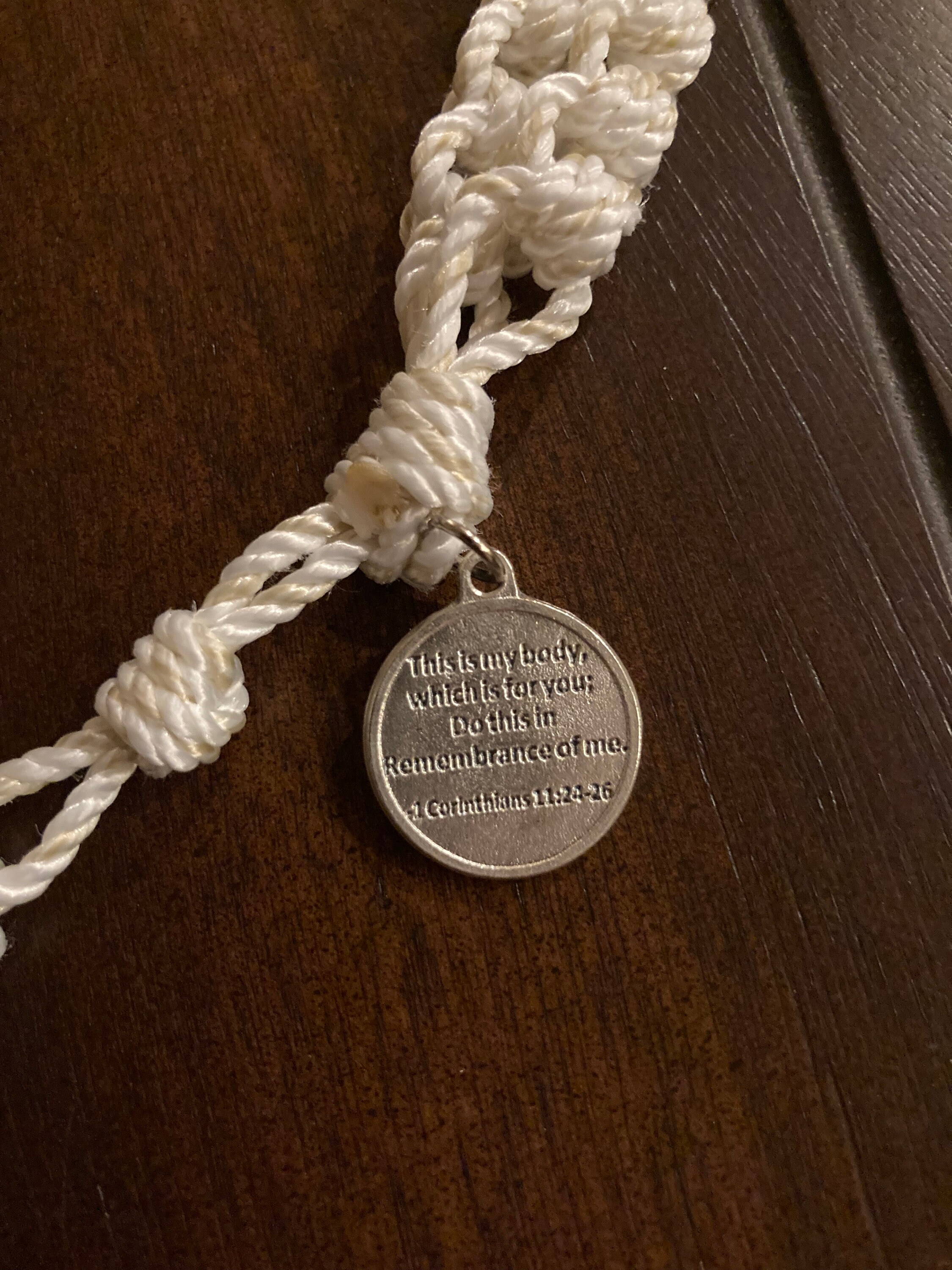 First Communion Cord Ladder Rosary Etsy