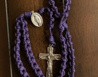 Purple Cord Ladder Rosary