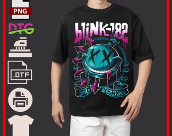 Band Shirt Blink 182 / Best for shirt printing business / DTG / DTF / Sublimation / Perfect copy for official Merch hot selling PNG file