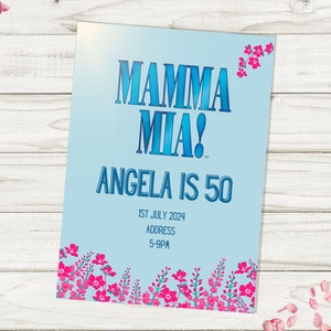 Mamma Mia Birthday Invitation Template