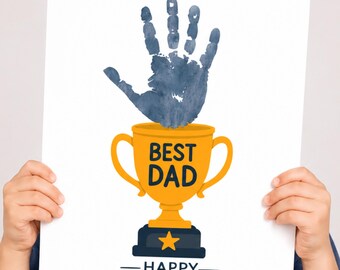 Best Dad Handprint Memory Gift