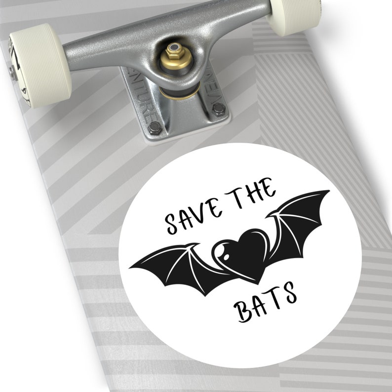 Save the Bats Round Sticker, Wildlife Conservation, Bat Lover Gift ...