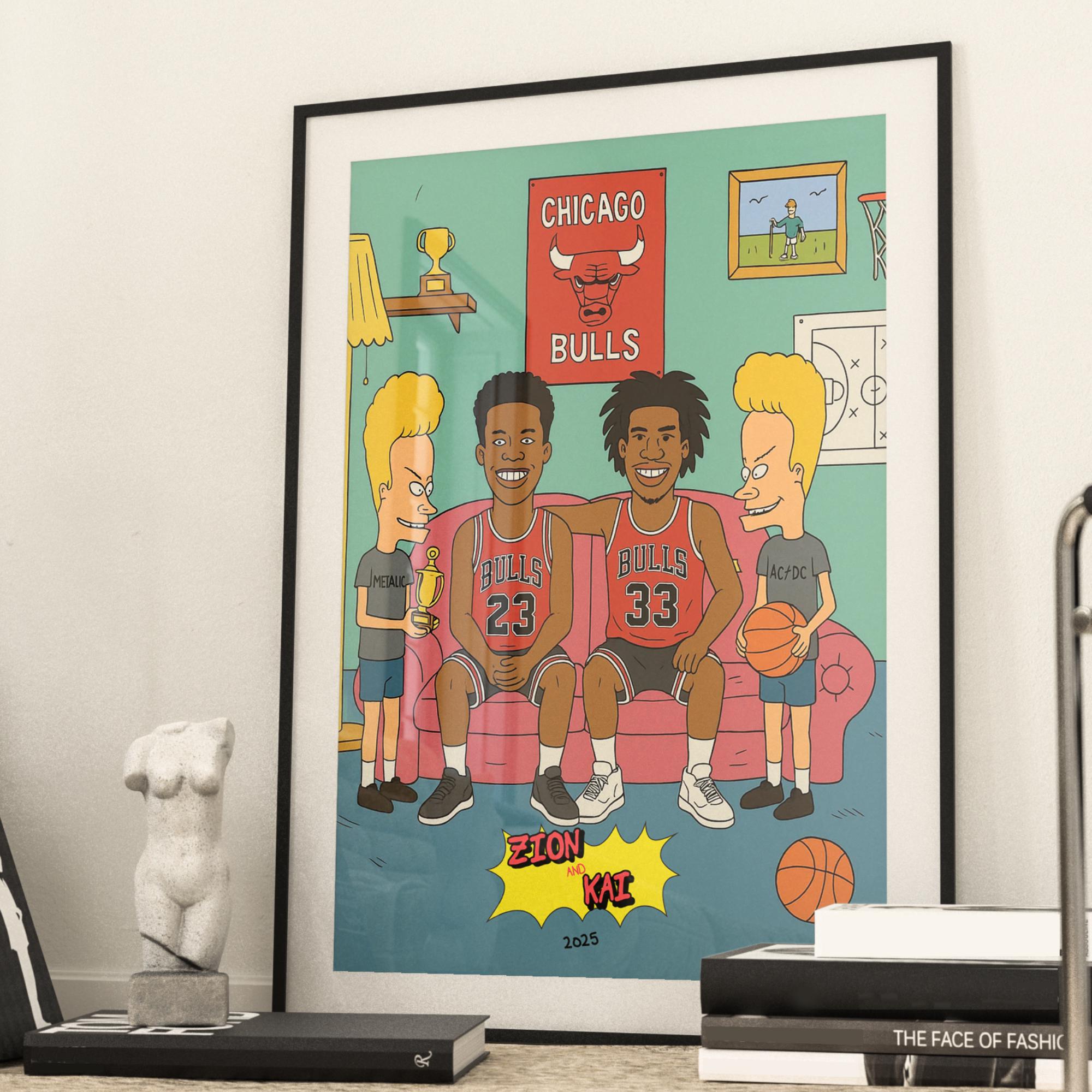 Beavis and Butthead Poster, Custom Portrait From Your Photo ...