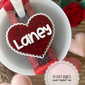 Valentines Day scalloped heart Stanley Topper SVG digital file | Custom Stanley Topper | Fits 2.0 30 and 40oz tumbler *DIGITAL FILE* Laser