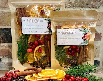 Christmas Simmering Stovetop Potpourri Mix: Winter Holiday Fragrance
