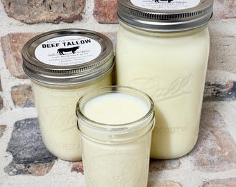 Organic Grass Fed & Finished Beef Tallow - Rendered Suet – USA Sourced