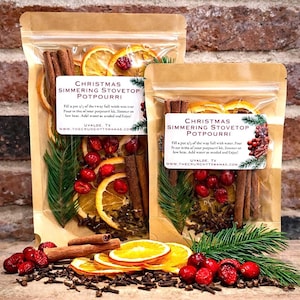 Christmas Simmering Stovetop Potpourri Mix: Winter Holiday Fragrance