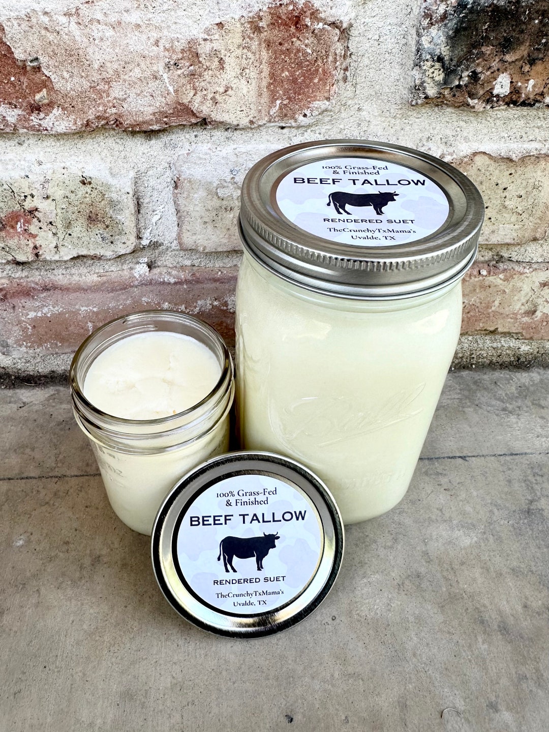 100 Premium Grass Fed & Finished Rendered Suet Beef Tallow Nongmo