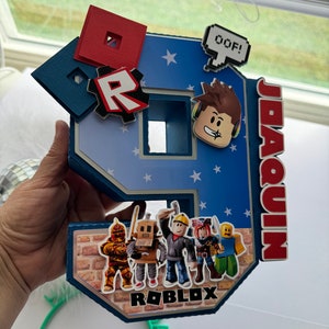 Roblox 3D letters - Roblox feestdecoratie - Roblox 3D cijfers 0-9