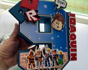 Roblox 3D letters - Roblox party decor - Roblox 3D Numbers 0-9