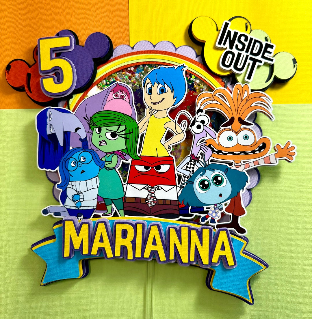 Inside Out Cake Topper - Pixar Characters Cake Topper - Inside Out ...