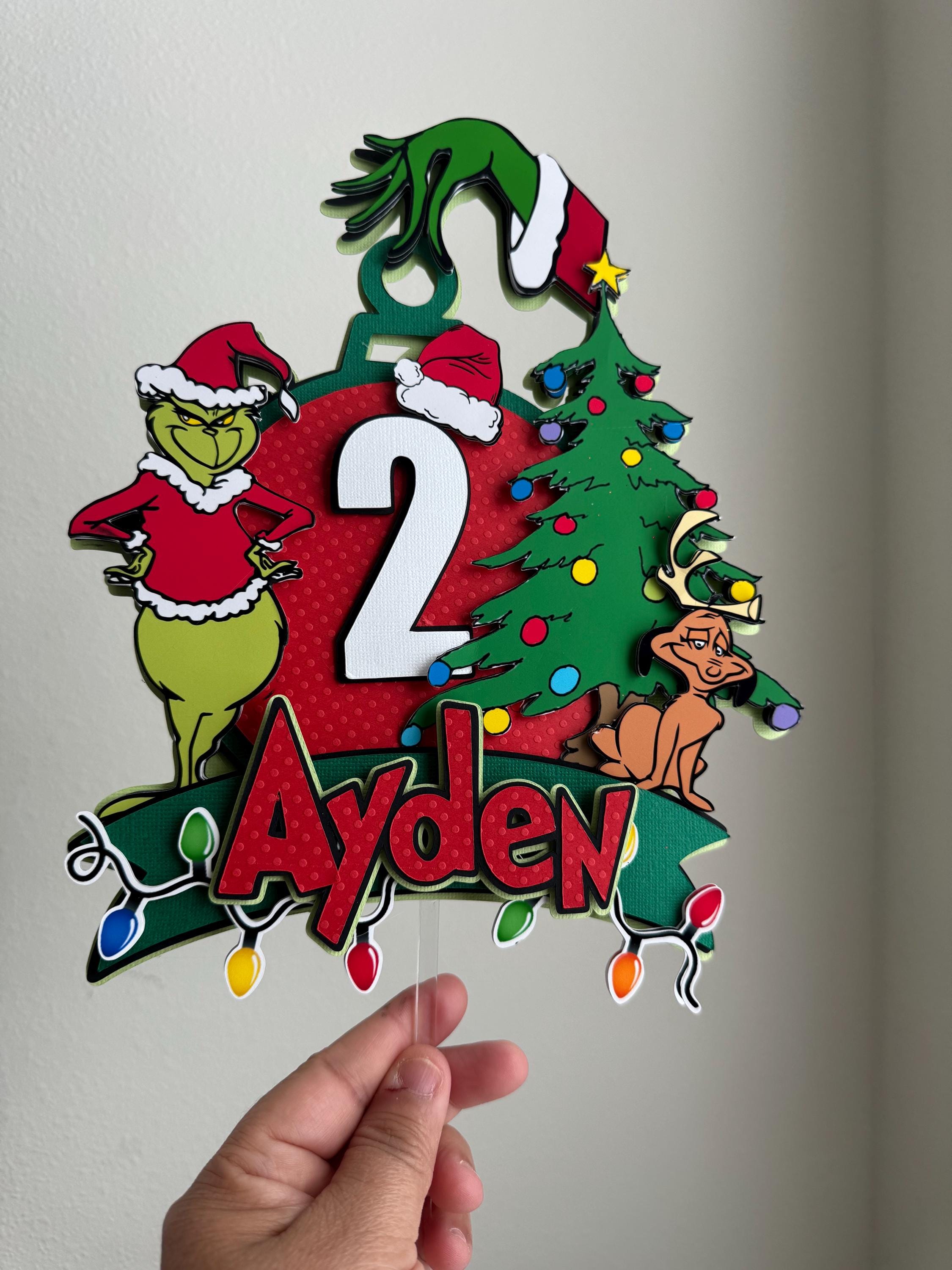 Fondo De Navidad Sin Fisuras Patrón Grinch Elementos De Navidad Sana Sobre Verde Carácter Infantil Caricatura Individuales Image236095116