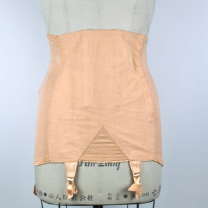 Vintage &quot;Gardenia&quot; Pink Shapewear Open Bottom Girdle, Vintage Garter Belt, Vintage Suspender Belt, Boudoir Lingerie