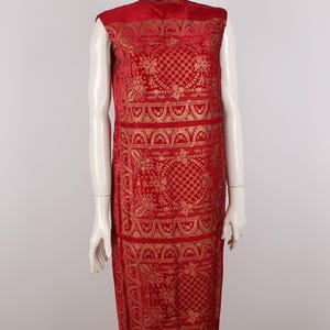 Vestido vintage de terciopelo rojo de Rosandre Boutique, años 60, vestido de alta costura italiana de los años 60