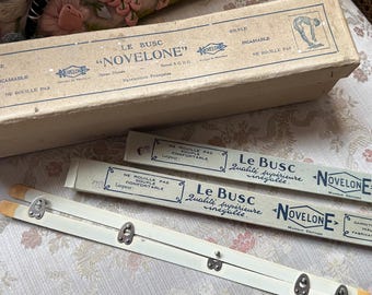 1930s Vintage French Corset Buscs NOVELONE, Antique Corsetry Supplies