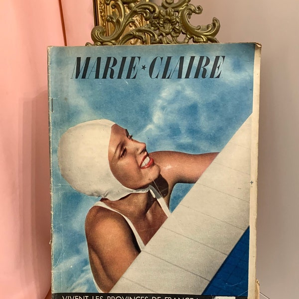MARIE CLAIRE 1930er Jahre Vintage Mode Magazin (Frankreich), Vintage Französisch Magazin, Magazin Wand Kunst